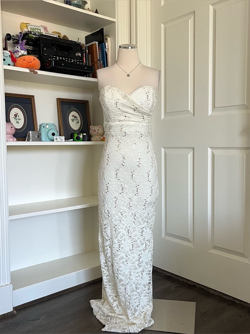 Windsor strapless sequin maxi dress